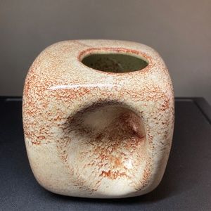 Mid-century modern Italian beige-brown cube chimney /Bertoncello, Roberto Rigon